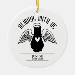 Always With Us: Angel Cat Tribute Keramik Ornament