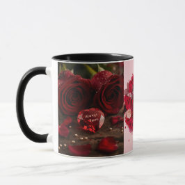 Always Yours Red Rose Romantic Morning Valentine Tasse