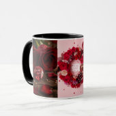 Always Yours Red Rose Romantic Morning Valentine Tasse (Vorderseite Links)