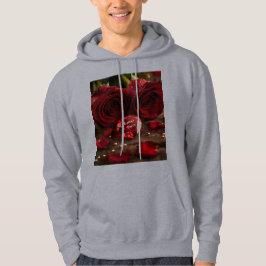 Always Yours Red Rose Romantic Valentine Couple Hoodie