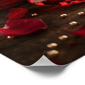 Always Yours Romantic Rose Valentine Poster (Ecke)