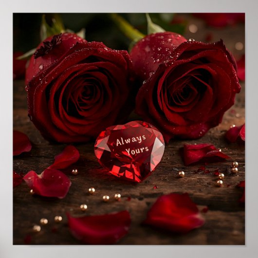 Always Yours Romantic Rose Valentine Poster (Vorne)