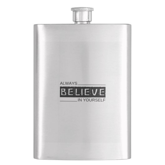 #AlwaysGlauveInYourselfClassicFlask Flachmann (Vorderseite)