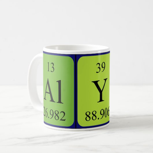 Alyce Periodenname Tasse (Vorderseite Links)