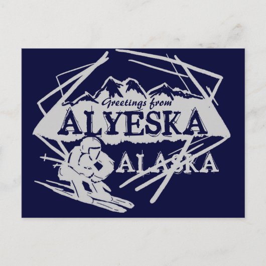 Alyeska Alaska Grüße Seefahrer-Postkarte Postkarte (Vorderseite)