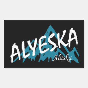 Alyeska Alaska Rechteckiger Aufkleber