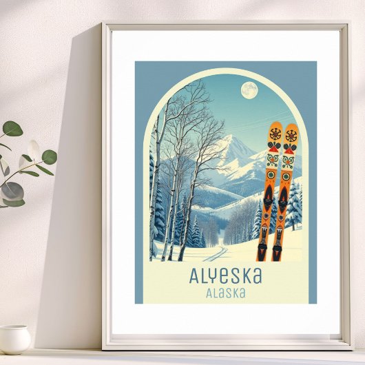 Alyeska Alaska Skigebiet Poster