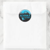 Alyeska Alaska Snowboarder Sticker (Tasche)