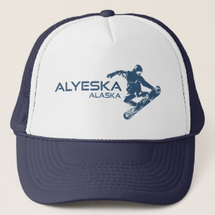 Alyeska Alaska Snowboarder Truckerkappe