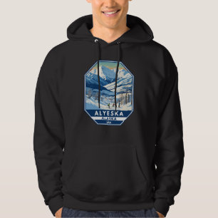Alyeska Alaska Winter Reise Kunst Vintage Hoodie
