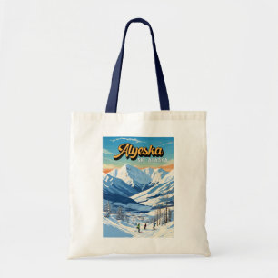Alyeska Alaska Winter Reise Kunst Vintage Tragetasche