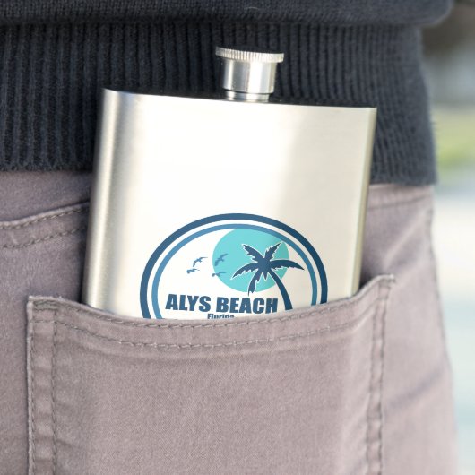 Alys Beach Fort Walton Palm Tree Birds Flachmann (Beispiel)