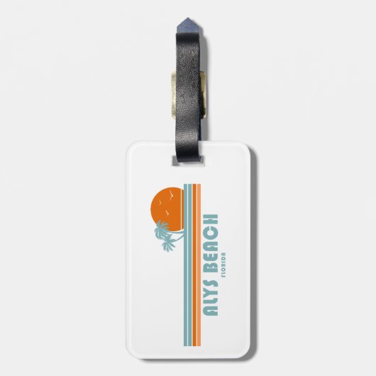 Alys Beach Fort Walton Sun Palm Trees Gepäckanhänger (Rückseite vertikal)