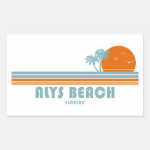 Alys Beach Fort Walton Sun Palm Trees Rechteckiger Aufkleber