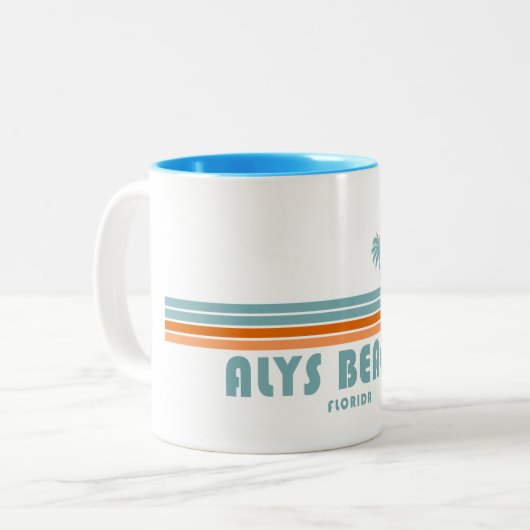 Alys Beach Fort Walton Sun Palm Trees Zweifarbige Tasse (Vorderseite Links)