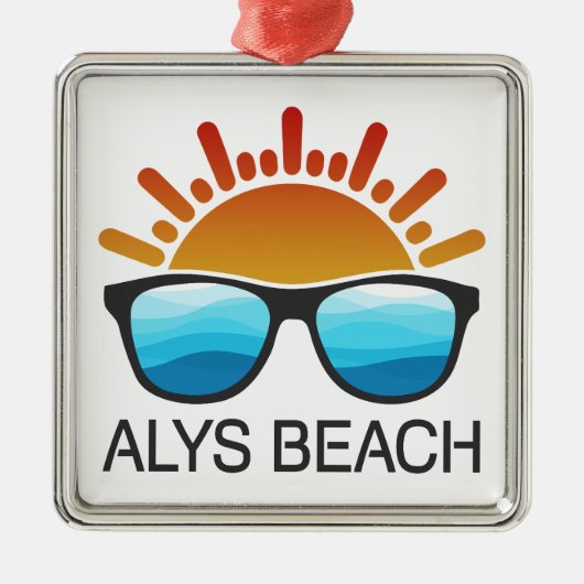 Alys Beach-Sonnenbrille Ornament Aus Metall (Vorne)
