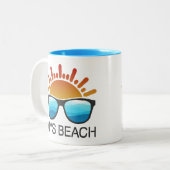 Alys Beach-Sonnenbrille Zweifarbige Tasse (Vorderseite Links)