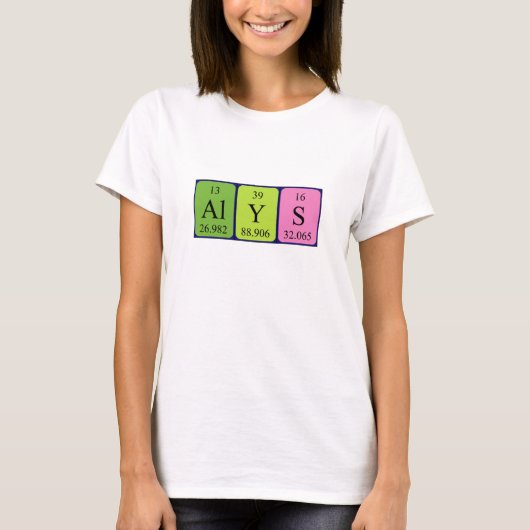 Alys Periodenname Shirt (Vorderseite)