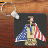 Alysa-Liu: The World Champion  Schlüsselanhänger (Vorderseite)