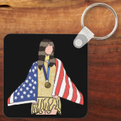 Alysa-Liu: The World Champion  Schlüsselanhänger (Rückseite)