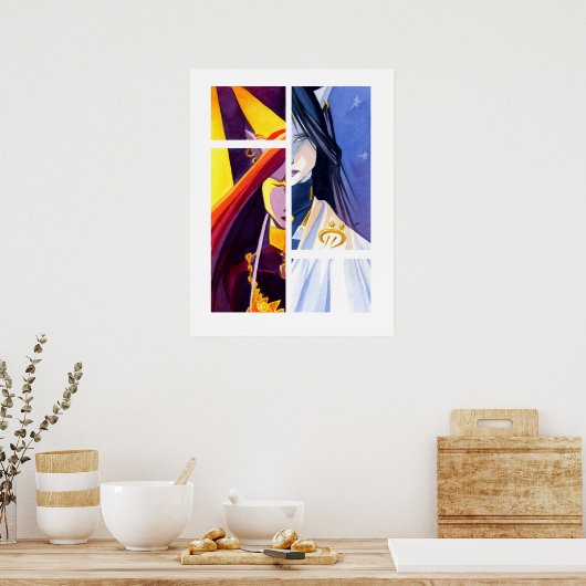 Alysha's Fall Stainted Glass Window Poster (Küche)