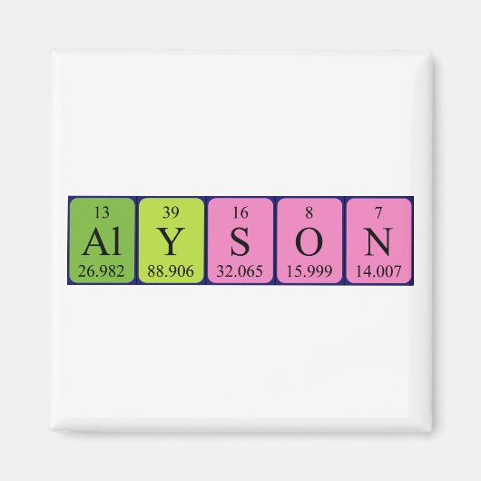 Alyson Periodenmagnet Magnet (Vorne)