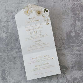 ALYSSA Baby in Bloom Diaper Raffle Baby Dusche All In One Einladung