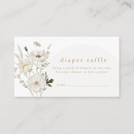 ALYSSA Boho Girl Blume Babydusche Windelwanne Raff Begleitkarte (Vorderseite)