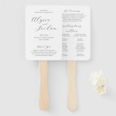 Alyssa Calligraphy Elegant Wedding Program Fächer (Vorne und Hinten)