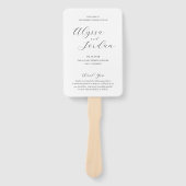Alyssa Calligraphy Elegant Wedding Program Fächer (Vorderseite)