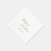Alyssa Calligraphy Typografy Elegant Wedding Serviette (Ecke)