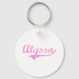 Alyssa Classic Style Name Schlüsselanhänger