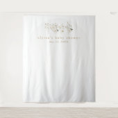 ALYSSA Floral Boho Blume Babydusche Hintergrund Wandteppich (Vorderseite)