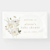 ALYSSA Floral Summer Boho Wild Blume Babydusche Banner (Horizontal)