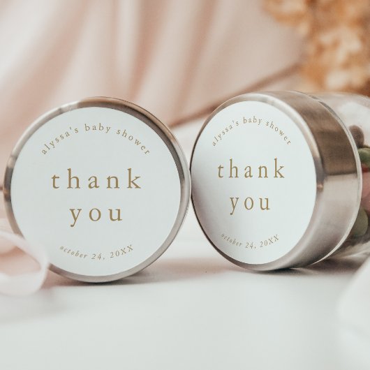 ALYSSA Gold Einzigartige einfache Baby-Dusche Viel Runder Aufkleber