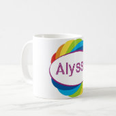 Alyssa im Regenbogen Kaffeetasse (Vorderseite Links)