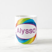 Alyssa im Regenbogen Kaffeetasse (Mittel)