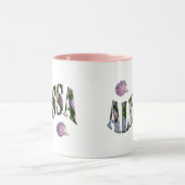 Alyssa, Logo für Namen, hergestellt mit Hydrangeas Tasse (Zentrum)