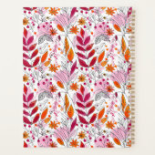 Alyssa Mae Hand Drawn Pink und Orange Foliage Planer (Rückseite)