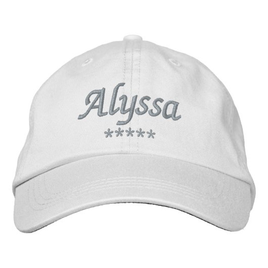 Alyssa Name Bestickte Baseballkappe (Vorderseite)