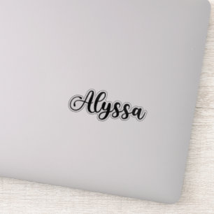 Alyssa Name - Handgeschriebene Kalligrafie Aufkleber