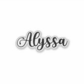 Alyssa Name - Handgeschriebene Kalligrafie Aufkleber (Vorderseite)