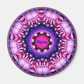 ALYSSA ~ Personalisierte Gems Muster Fraktal ~ Magnet (Vorne)