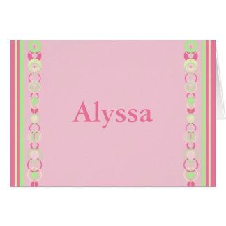 Alyssa Pink Moderne Circle Card