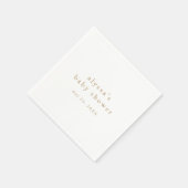 ALYSSA White Gold Boho Rustic Simple Baby Dusche Serviette (Ecke)