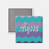 Alyssa Zickzack Magnet (Vorderseite/Rückseite)