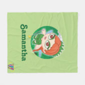 Alyssas magischer Wald Fleecedecke (Vorderseite (Horizontal))