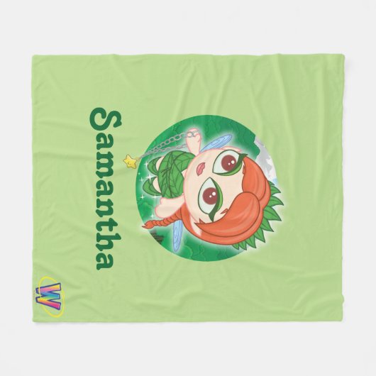 Alyssas magischer Wald Fleecedecke (Vorderseite (Horizontal))