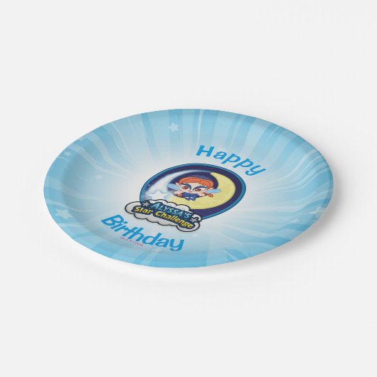 Alyssas Stern-Herausforderung Pappteller (Schrägansicht)