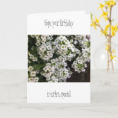 Alyssum Birthday Card Karte (Gelbe Blume)